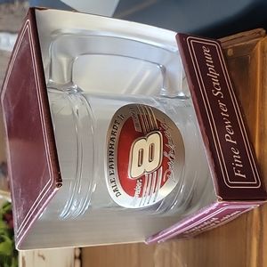 Dale Earnhardt Jr. Budweiser Glass. Handcrafted Fine Pewter Emblem Nascar
